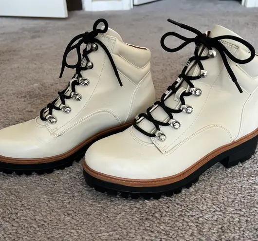 Indigo rd. White Combat Boots