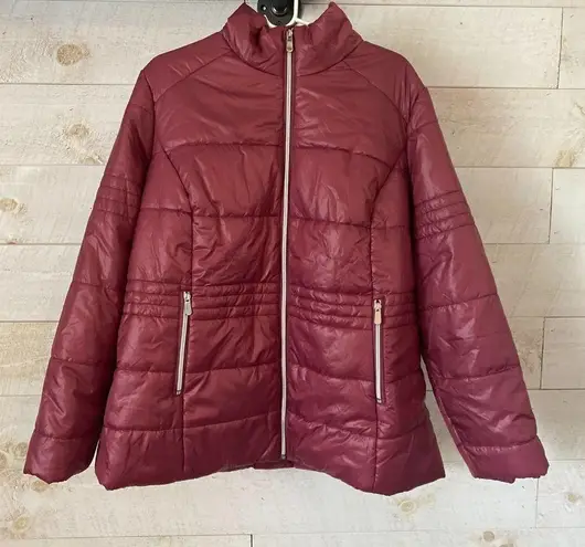 Woman Within NEW Women's Plus Size Zip Up Puffer Jacket Size 2X