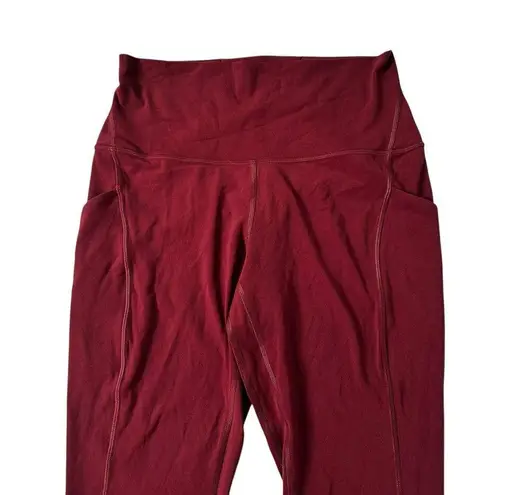 Lululemon Maroon Stretch Yoga Athletic Leggings Women Size 8 | 58