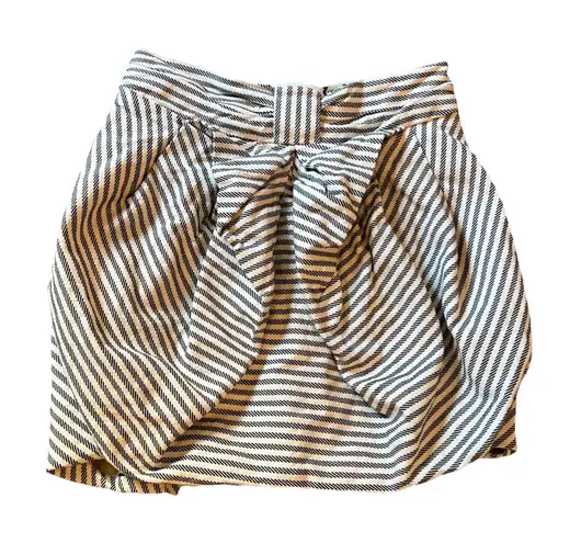Eva Franco Mini Skirt Sz 10 Bubble Hem Bow