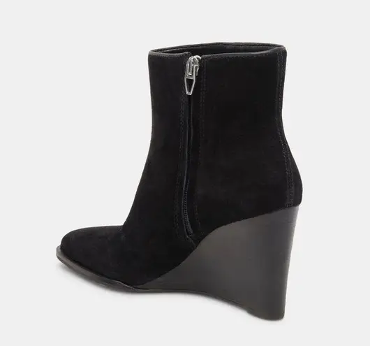 Dolce Vita Susann Suede Wedge Booties in Black Size 9