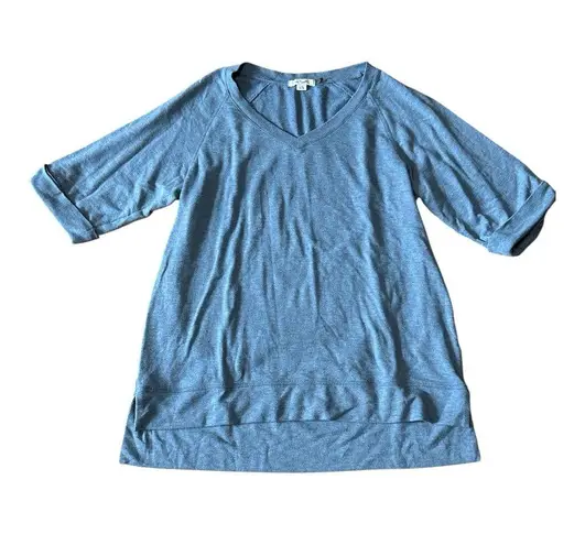 Simply Noelle Blue Elbow Sleeve Top, L/XL