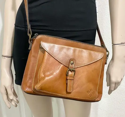 Patricia Nash  “Avellino” Brown Italian Leather Crossbody Bag