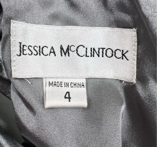 Jessica McClintock Ruched Stretched Taffeta Dress