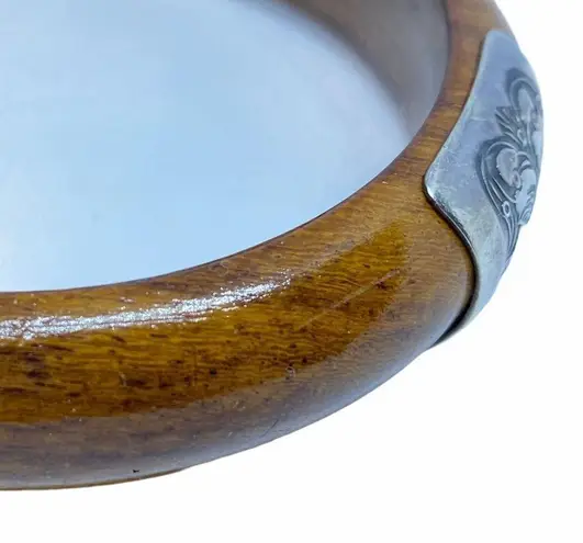 Silpada Rare ? Silver Wood Bangle B1490 Bracelet