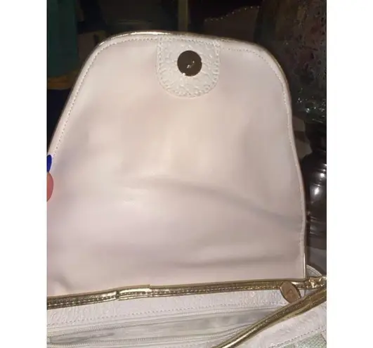 Women's Nas Bag White and Gold and pink Handbag
