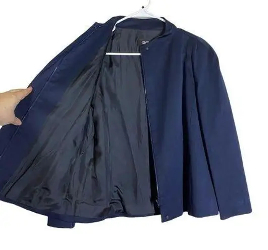 Philippe Adec Paris Navy Blue Full Zip Jacket Size 10