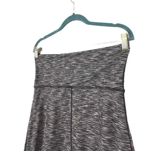 prAna Valencie Skirt Black Gray White Space Dye Size Small Fold Over Waist