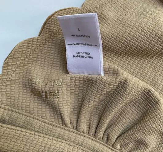 Marysia Swim Spring Bikini Top Halter Tan Size Large NEW