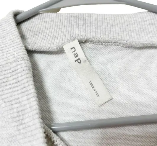 Nap Loungewear Sweater Gray Sweatshirt High Low Oversized Pullover Womens Size M Size M