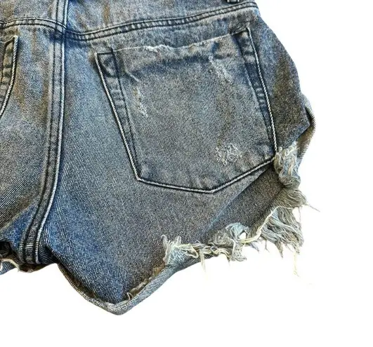 One Teaspoon One x  Distressed Cutoff Shorts Denim 100% Cotton Size 26 Women's