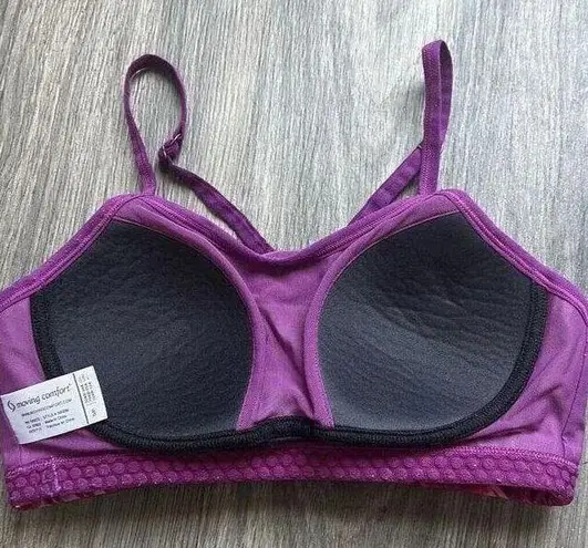Rei Co-op REI Moving Comfort Racerback Full Coverage Pink Purple Alexis Sports Bra Small