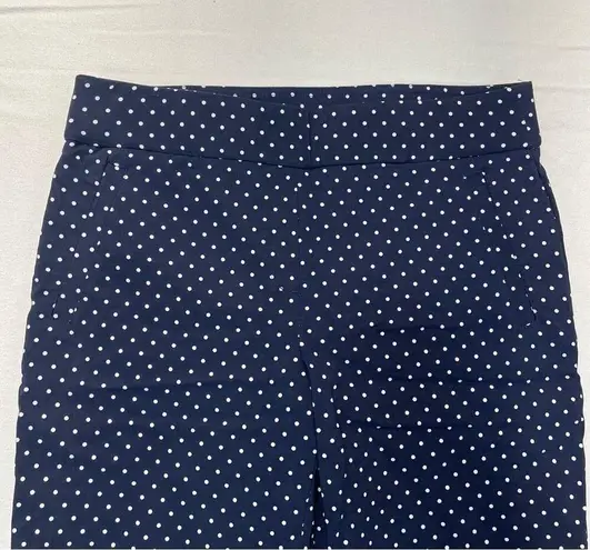 kim rogers Polka Dot Shorts Size 8 navy blue white
