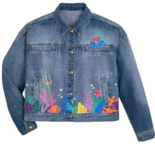 Disney  Exclusive The Little Mermaid Jean Jacket size 2X NWT