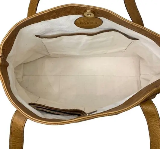 DARK'S Designs in Leather Tote American Bison Leather Made in USA Brown