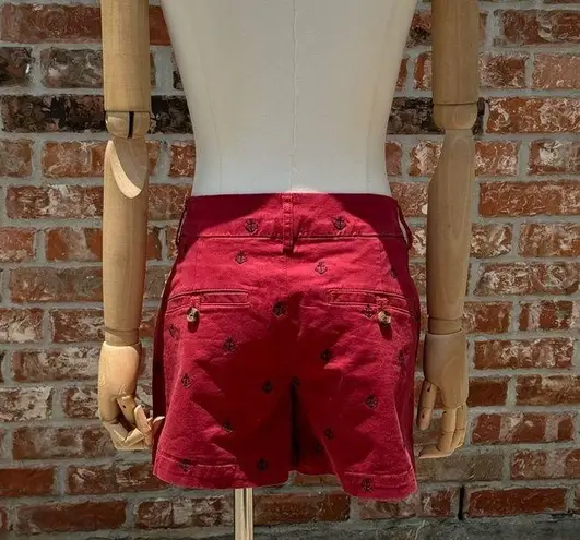 Jones New York NWT  red chino cargo shorts with embroidered anchors / 2