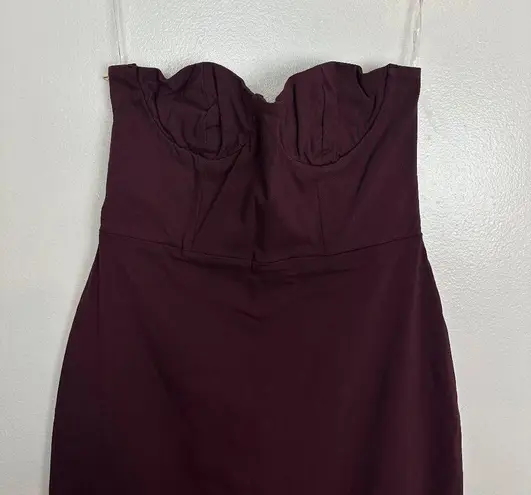 House Of CB  Lucia Strapless Corset Maxi Dress in Grape Size Large