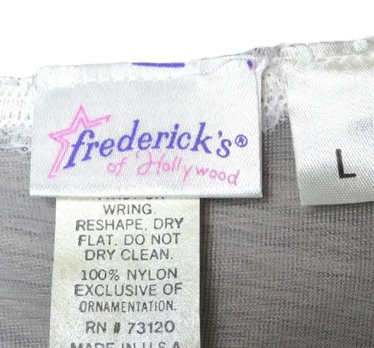 Frederick's of Hollywood Vintage White Sexy Corset Lace Lingerie Coquette Large