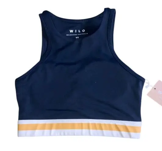 Wilo the label Anthropology contour bra athletic sports Navy and marigold NWT XS Blue