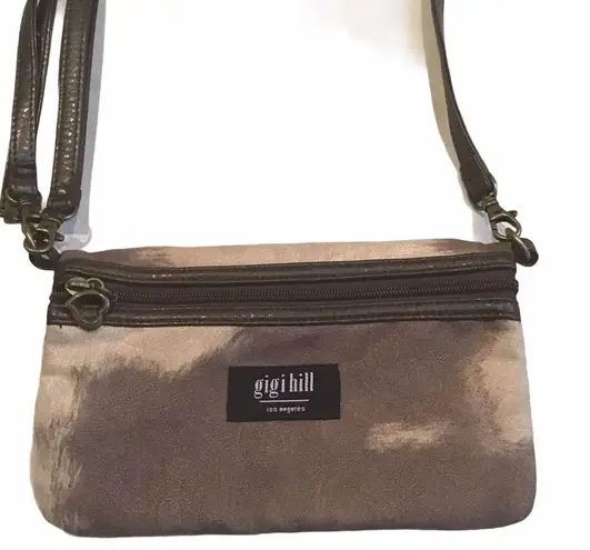 Gigi Hill Faux Suede Crossbody Wristlet Purse