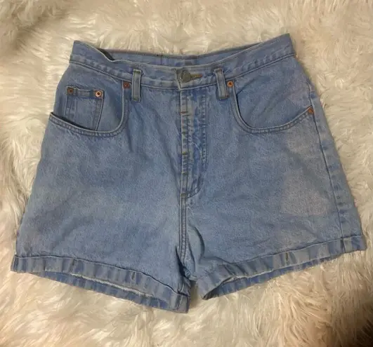 Vintage steel size 9 high waisted jeans shorts blue jean cotton vtg 26” waist