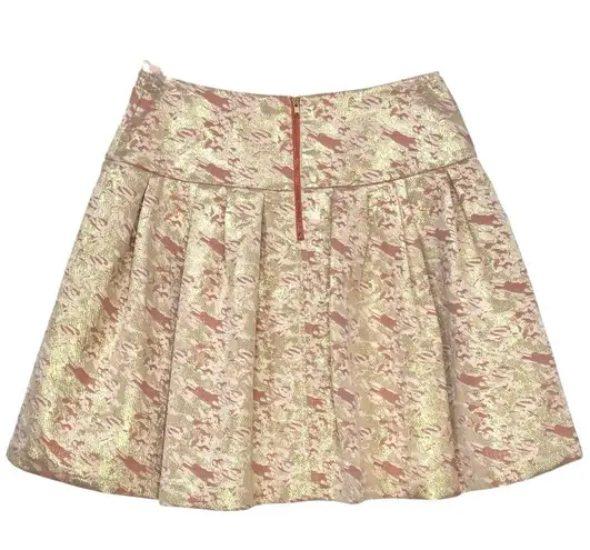 Moulinette Soeurs ANTHROPOLOGIE “Sugarplum” Metallic Brocade A-Line Skirt Size 6