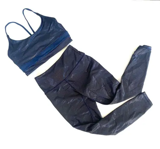 Zyia Active Blue Twilight Luxe bra (small) & Hi Rise 7/8 24” Leggings Se…