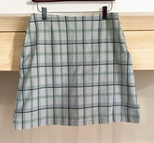 AW Golf by Allyson Whitmore Size 8 Plaid Skorts Blue Green White Pickleball