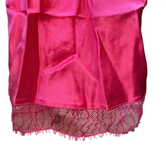 Naked Princess Silk Ella Deep V Chemise Sleep Lingerie Dress NWT Size Small Pink