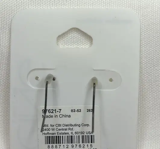 Icing Cross 0.5" Drop Earrings Black