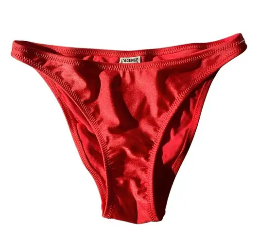 L'Agence L’Agence Jean Bikini Bottom in Scarlet Red Sz XS