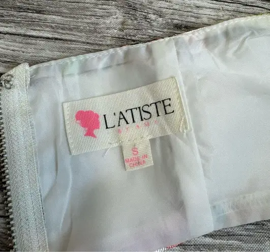 L'atiste by Amy Women's Strapless Bandeau Top S SM Small Ivory Pink Green Brown White