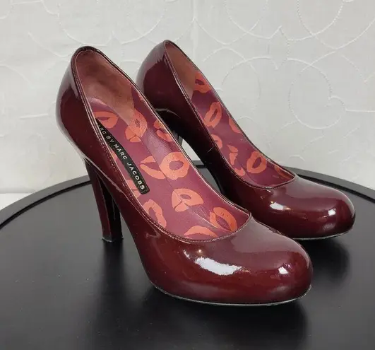 Marc by Marc Jacobs Almarc Womens Heels Sz 39 Red Patent Leather Platform Pump