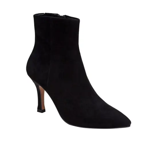 NIB! Lisa Vicky Art Pointed Toe Black Stiletto Heel Suede Bootie