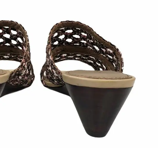 Donald Pliner Albi Woven Slide Leather Sandal Womens 8 Medium NEW