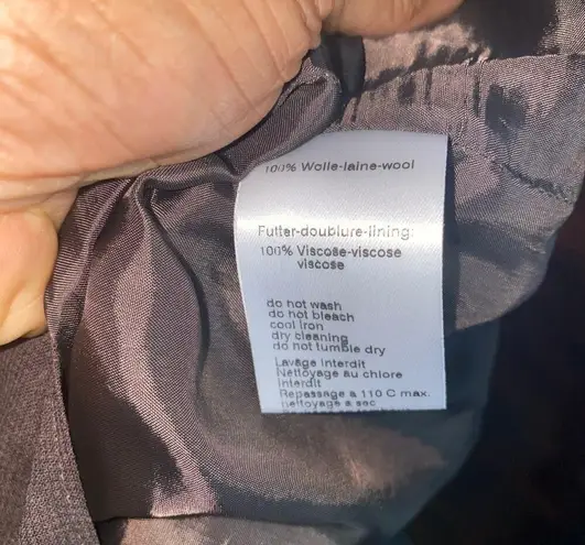 Akris Punto Wool Red Brown Print Sleeveless Knee Length Shift Dress Size 10