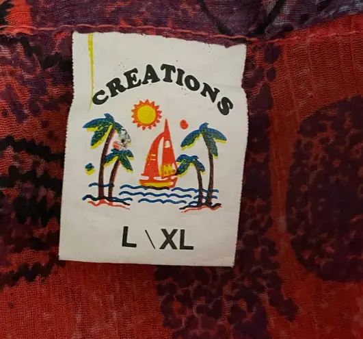 Creations Swim Cover Colorful Orange Red Blue Purple Size L/XL