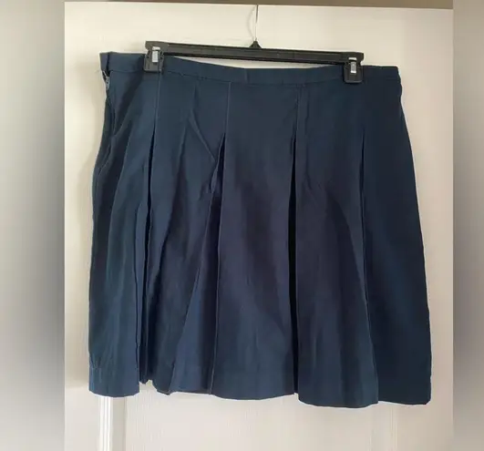 Lands'End Land’s End School Uniform Skirt Navy Pleated Women’s Size 16