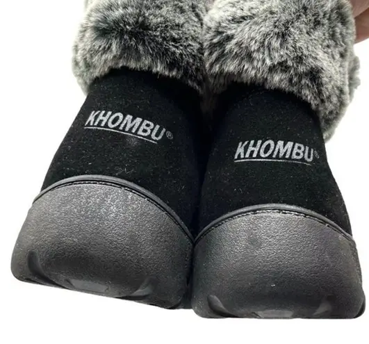 Khombu Boots JESSICA Outdoor Black Suede Faux Fur Ankle Boots Women’s Size 7M
