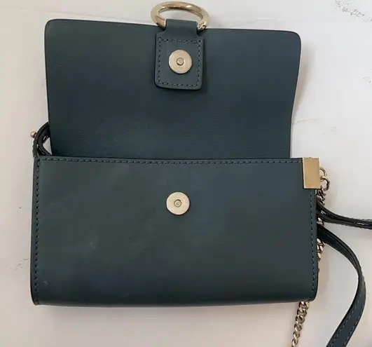 Chloé Mini Faye suede leather crossbody bag cloudy blue