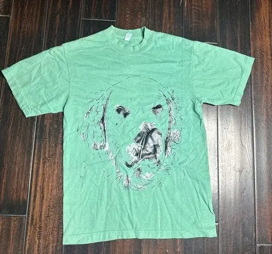 Los Angeles Apparel Crewneck, short sleeve, cotton T-shirt, unisex golden retriever, dog design