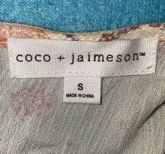 Coco + Jaimeson patchwork embroidered style blousy long sleeves NEW size S