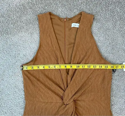 Floret Studios Plisse Pleated Twist Front Jumpsuit Copper M Orange Size M thumbnail 7
