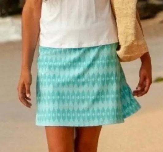 Ripskirt Hawaii Westend aqua blue diamond geo print skirt length 1 Size L