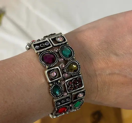 Premier Designs Multicolor Gemstone Sheerly Playful Stretch Bracelet