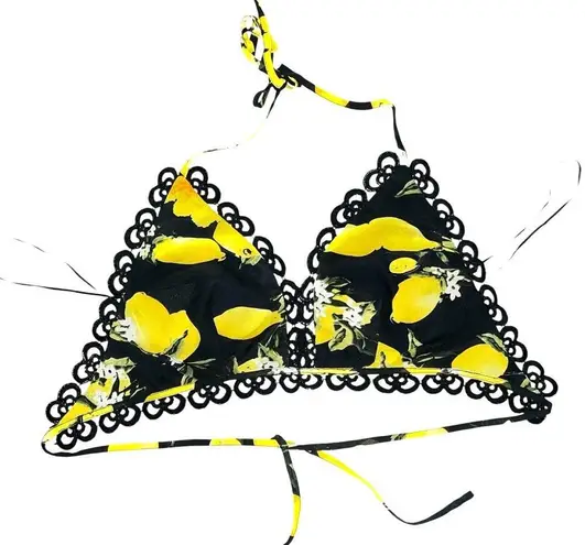 Miss Avenue Black with Lemons Short Set NEW size Large