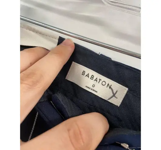 Babaton Sadiki Wide Leg High Waisted Blue Striped Pants Size 0