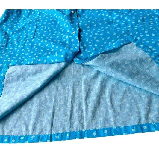 VTG KMart Nightgown Patio Dress Duster Larg Muumuu Blue Floral House Dr… Size undefined