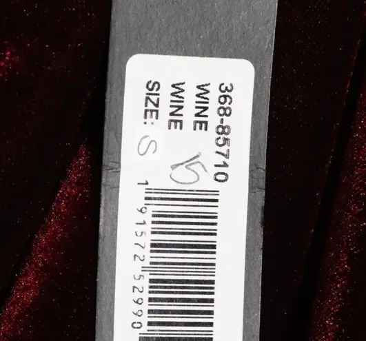 Bobi NWT Wine Velvet Dress Size Small