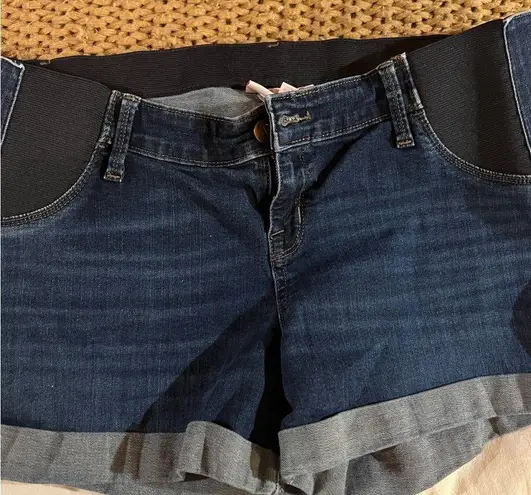 Isabel Maternity BY INGRID & ISABEL SIDE PANEL MIDI JEAN SHORTS